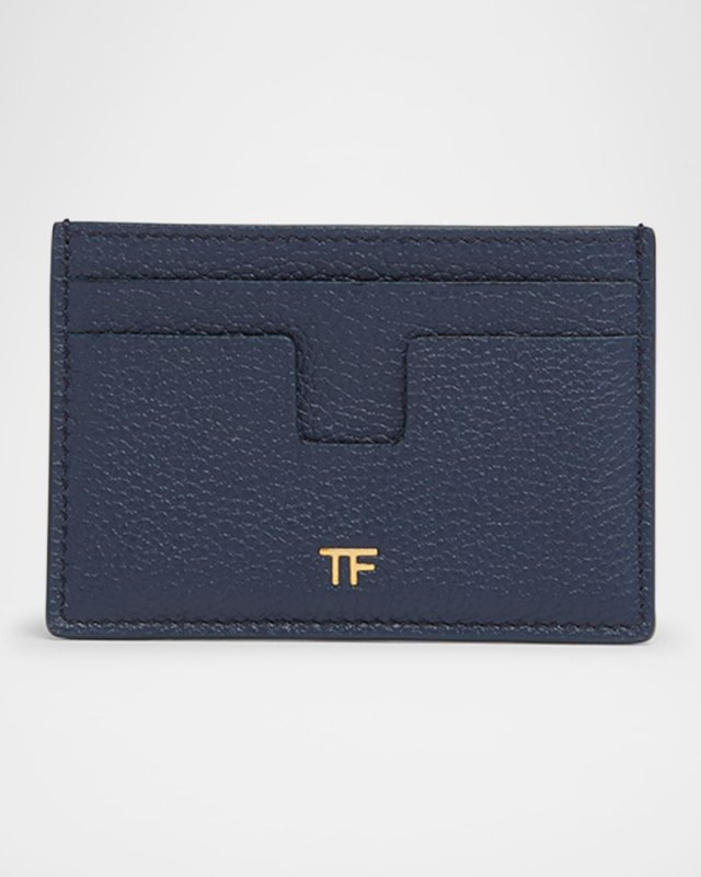 TF Card Holder in Grained Leather